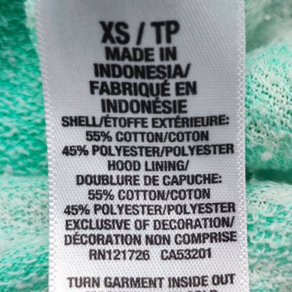 Aeropostale hoodie women's size XS green tie-dye lightweight kangaroo pocket - Picture 6 of 10